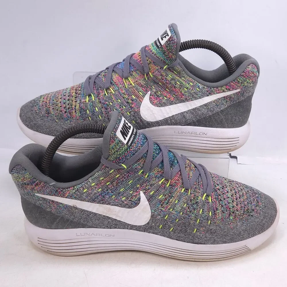 Nike Lunarepic Flyknit 2 Athletic Runnning Shoe Womens Size 8.5 863780-003 Multi